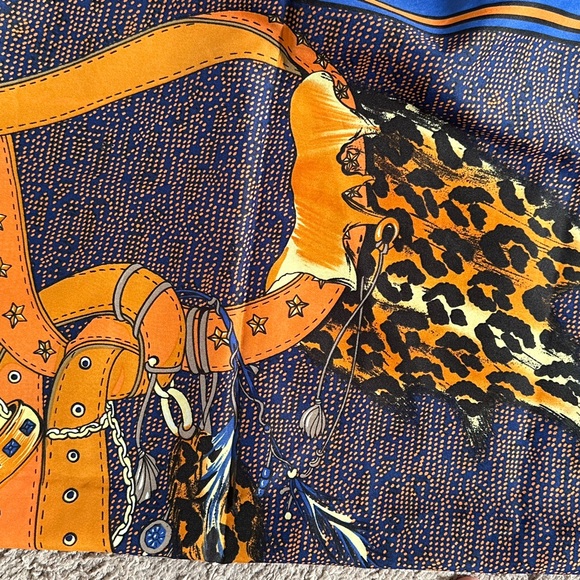 Vintage Equestrian Silk Scarf Brand New - Picture 2 of 3